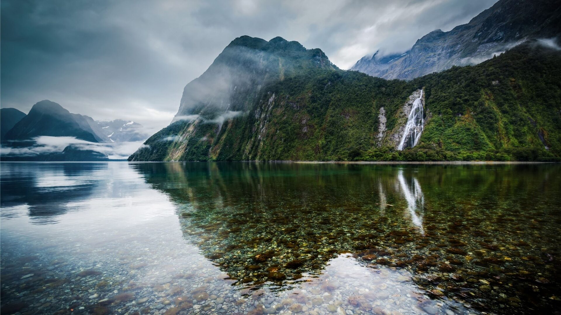 A calm lake and mountain landscape, evoking the time and headspace a small business owner gets back by going digital.
